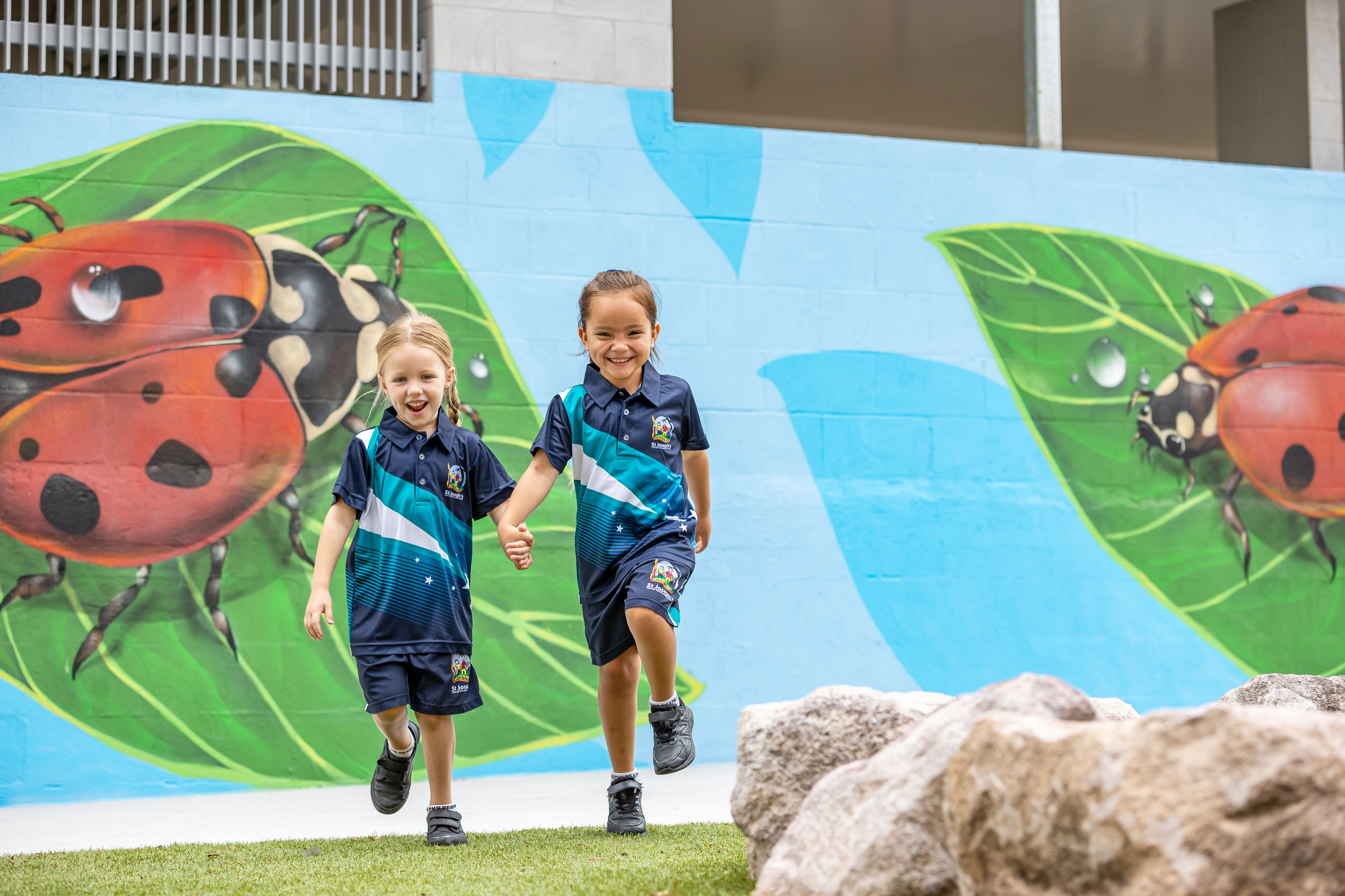 Picture of Prep students skipping.